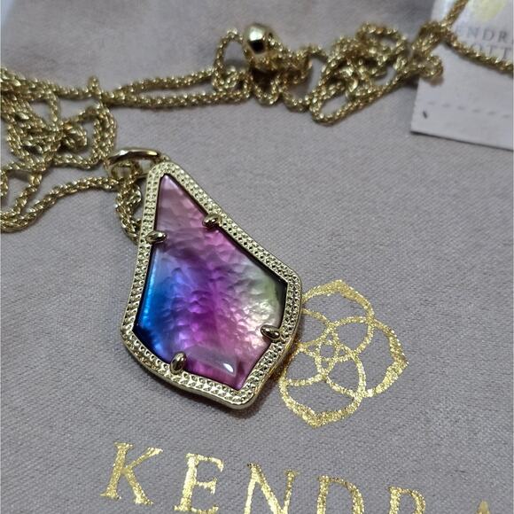 KENDRA SCOTT‎ Alex Necklace in Gold Watercolor Illusion NWT - Picture 4 of 8